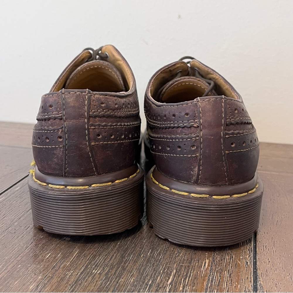Dr. Martens Brown Wingtip Leather Flats - Picture 8 of 11